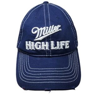 Miller High Life Hat Cap Adjustable Navy Blue & White